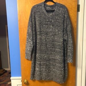NWT Anthropologie Gray Knit Sweater Dress 1x
